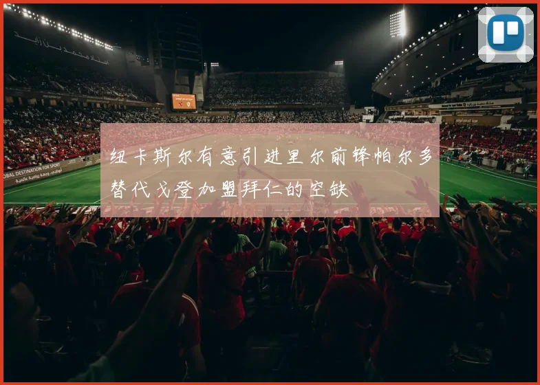 纽卡斯尔有意引进里尔前锋帕尔多替代戈登加盟拜仁的空缺